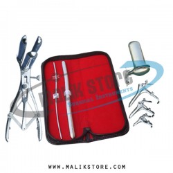 Hegar uterine dilator set 2pcs 3-4, 11-12, mathieu speculum, grave 3pcs, collin large